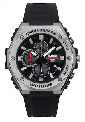 CHRONOGRAPH
00 0.5 0.5
STOP START
0 D
CASIO
WATER RESIST
WR
24
RESET
SPLIT
30
WR100M