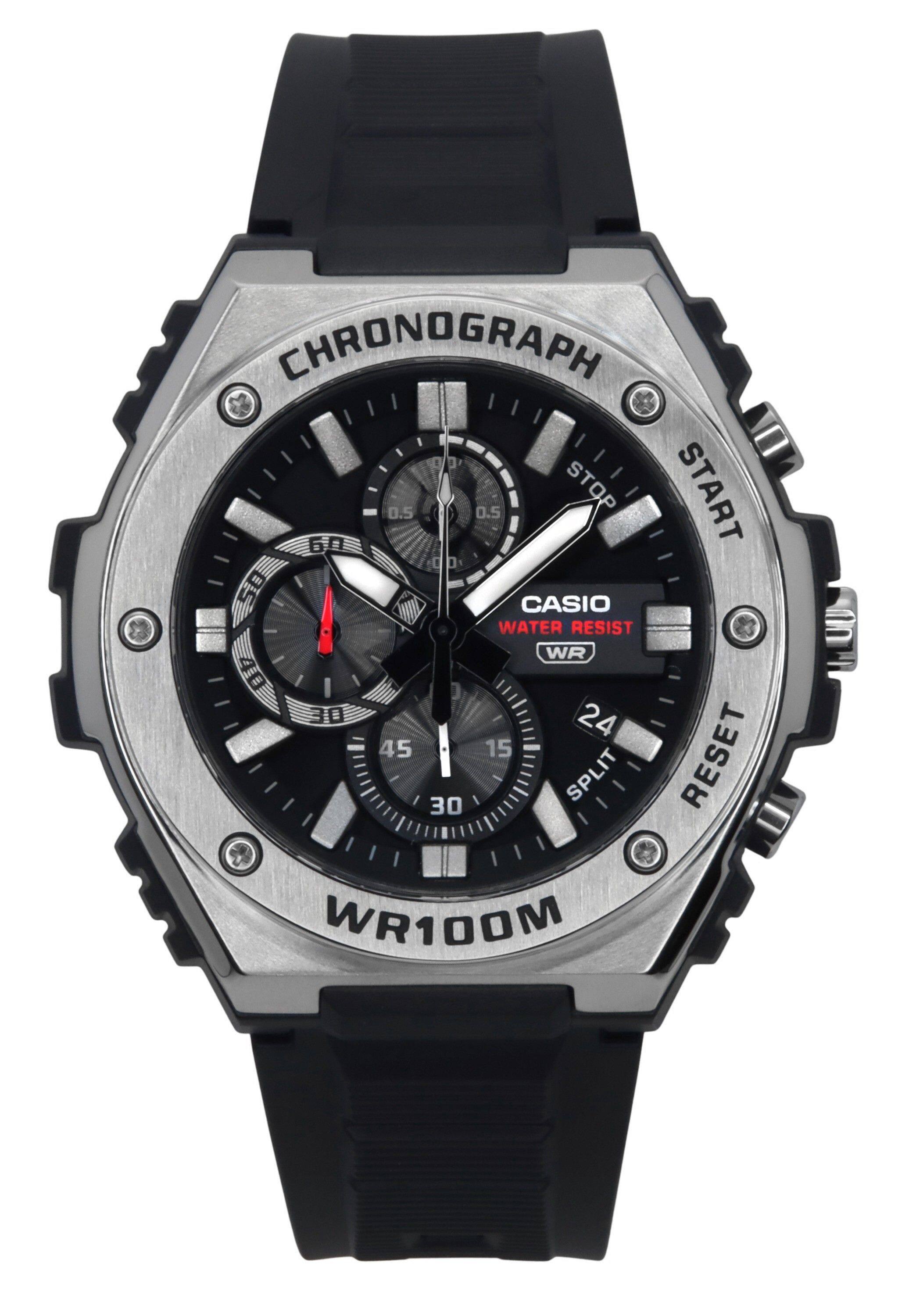 CHRONOGRAPH  
00 0.5 0.5  
STOP START  
0 D  
CASIO  
WATER RESIST  
WR  
24  
RESET  
SPLIT  
30  
WR100M