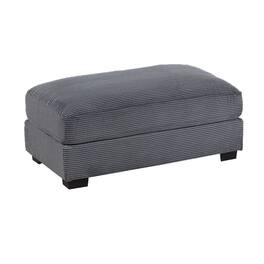 Manhattan Lane - Lomi Cocktail Ottoman, Dark Gray Corduroy, Black Legs, 45 x 28 Inch - Gray, Black