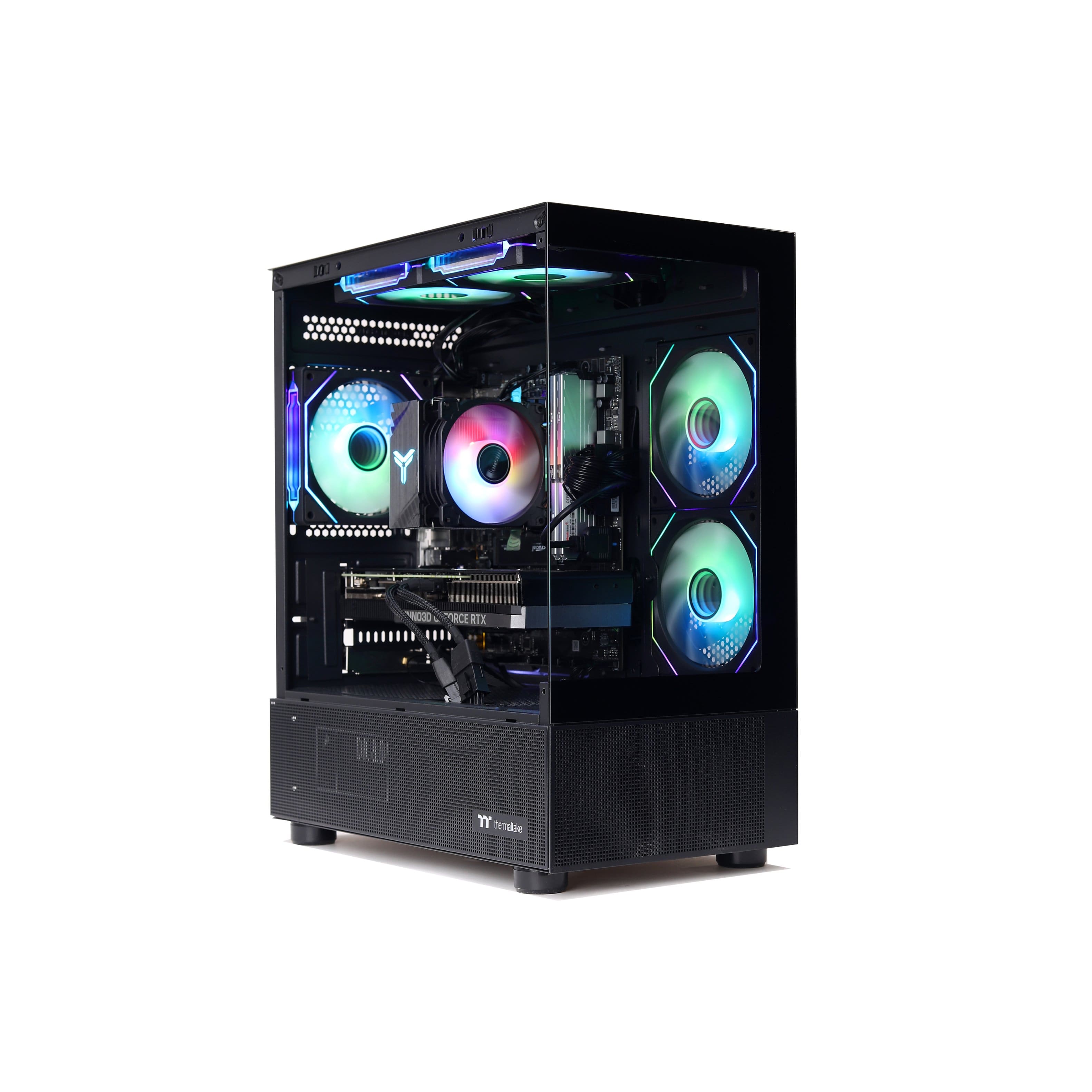 MXZ - Gaming PC Computer Intel I7 14700KF,GeForce RTX5070,32GB DDR5 6000,NVME 1T SSD, WIFI & Win 11 Pro Ready - Black