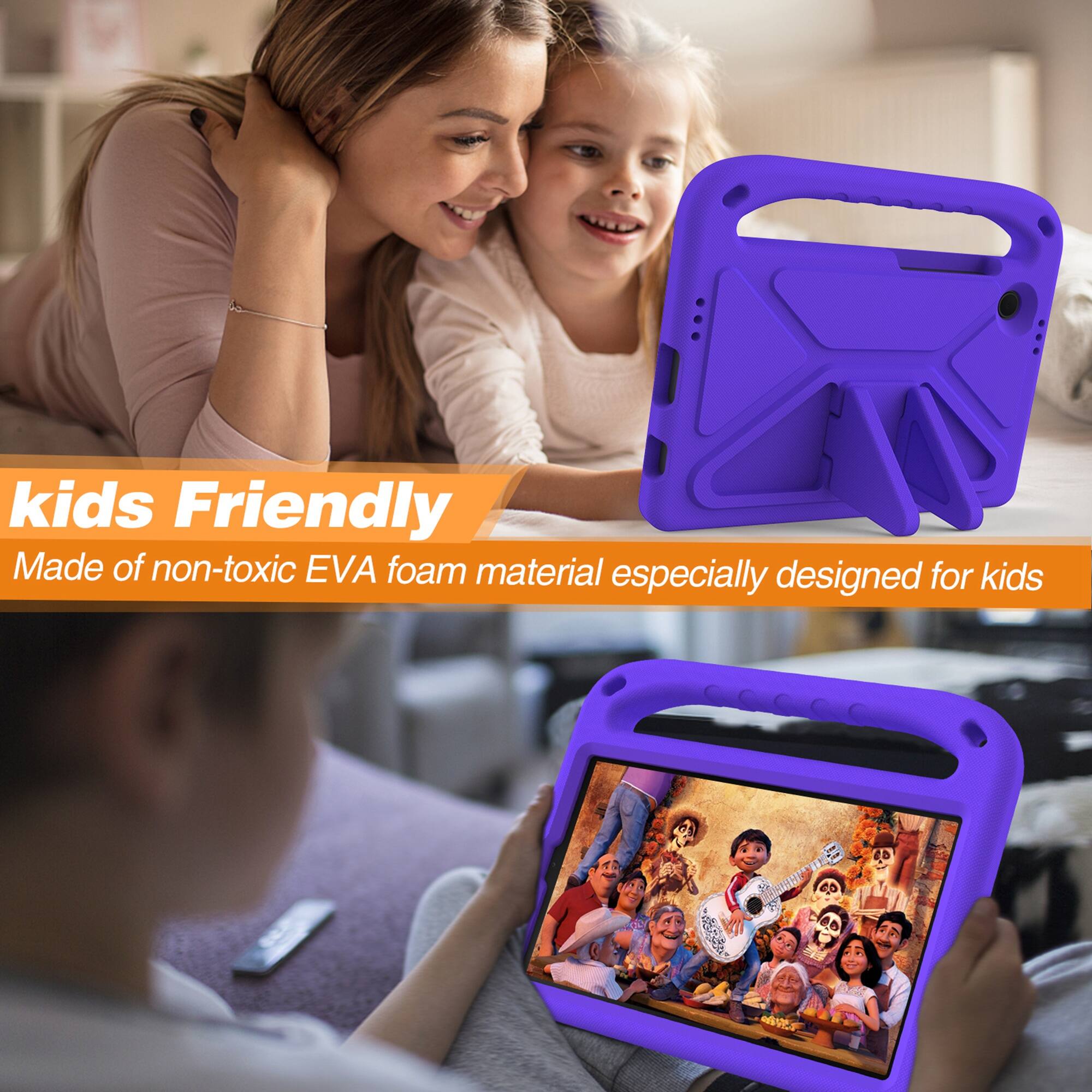 kids Friendly  
Made of non-toxic EVA foam material especially designed for kids