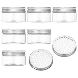 Unique Bargains - Premium Empty Scent Beads Container, Refillable Spice Tin Hollow Lid, 6pcs 3.4oz - For Aromatherapy, Scent, Storage - Clear
