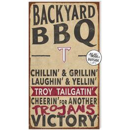 Jardine - Troy University Trojans 11" x 20" Indoor/Outdoor BBQ Sign - Brown