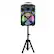 Front. TopTech - BLA-12 Bluetooth Party Speaker with Disco Lights, Mic, and Tripod - Black.