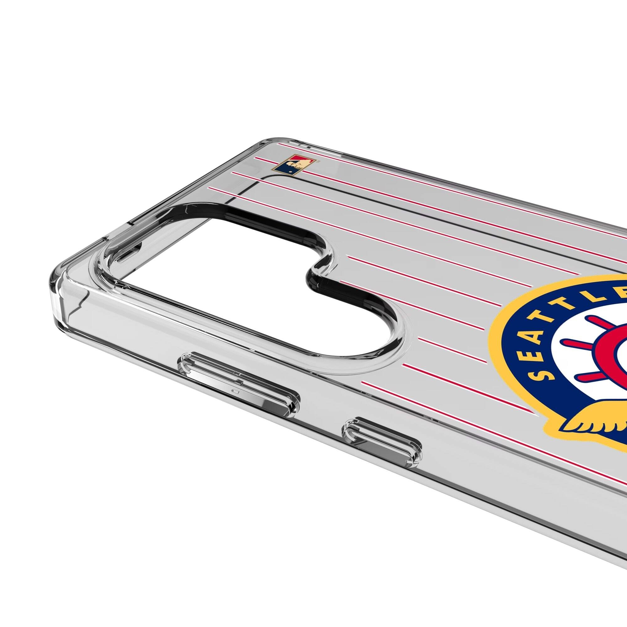 Alt View 2. Keyscaper - Seattle Pilots 1969 Cooperstown Pinstripe Galaxy Clear Case - S25 Ultra - Multicolor.