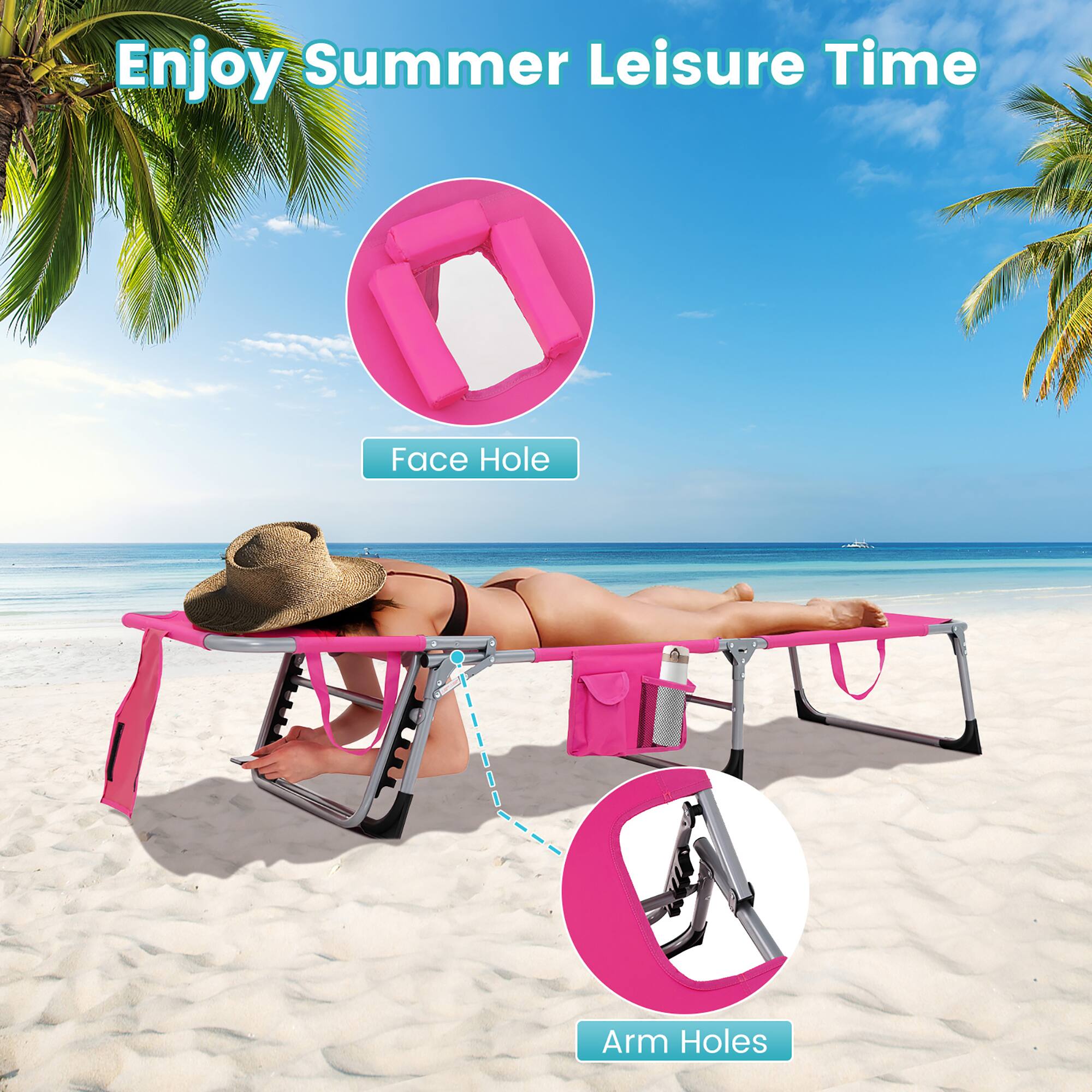 Enjoy Summer Leisure Time

Face Hole

Arm Holes