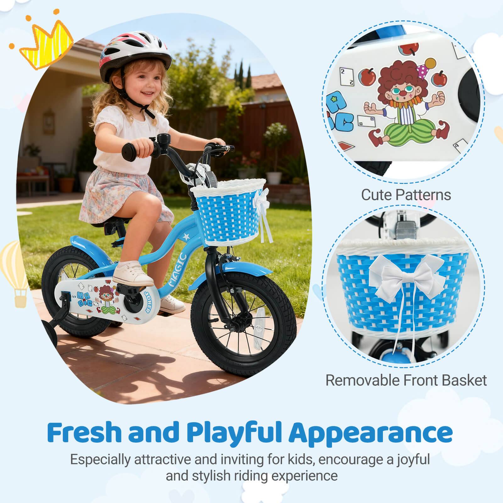 Cute Patterns  
CORED MAGIC  
Removable Front Basket  

Fresh and Playful Appearance  
Especially attractive and inviting for kids, encourage a joyful and stylish riding experience