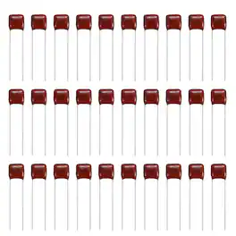 Unique Bargains - 30pcs 0.082uF 100V CBB21/22 Metallized Polypropylene Film Capacitor for Electronics and Lamps - Red