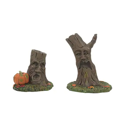 Front. Department 56 - Department 56 Village Halloween Accessories Scary Stumps Set of 2 #6012295 - Brown.