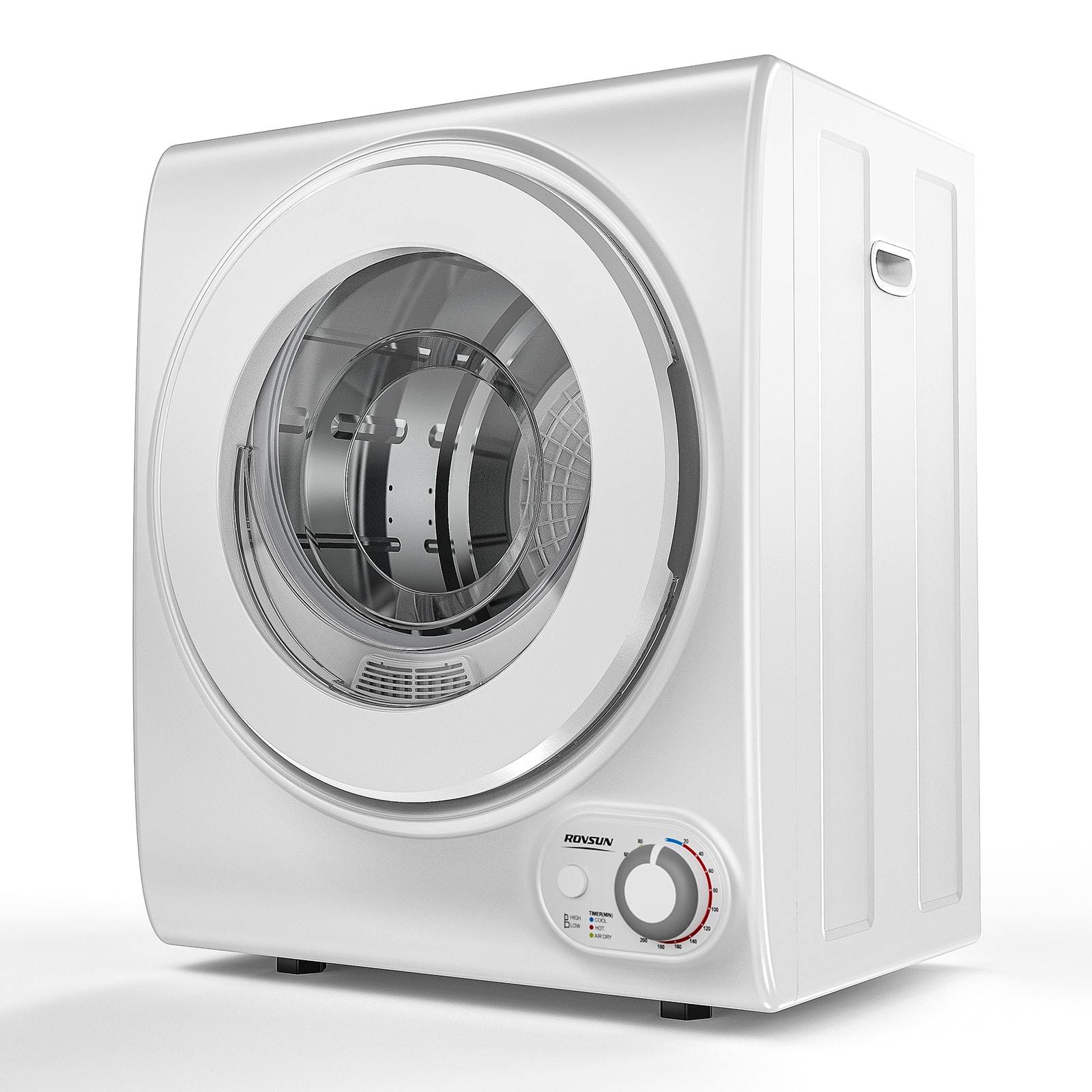 1.5 Cu.Ft Portable Clothes Dryer Front Load Dryer Machine, Compact Laundry Dryer w/Stainless Steel Tub & Simple Control