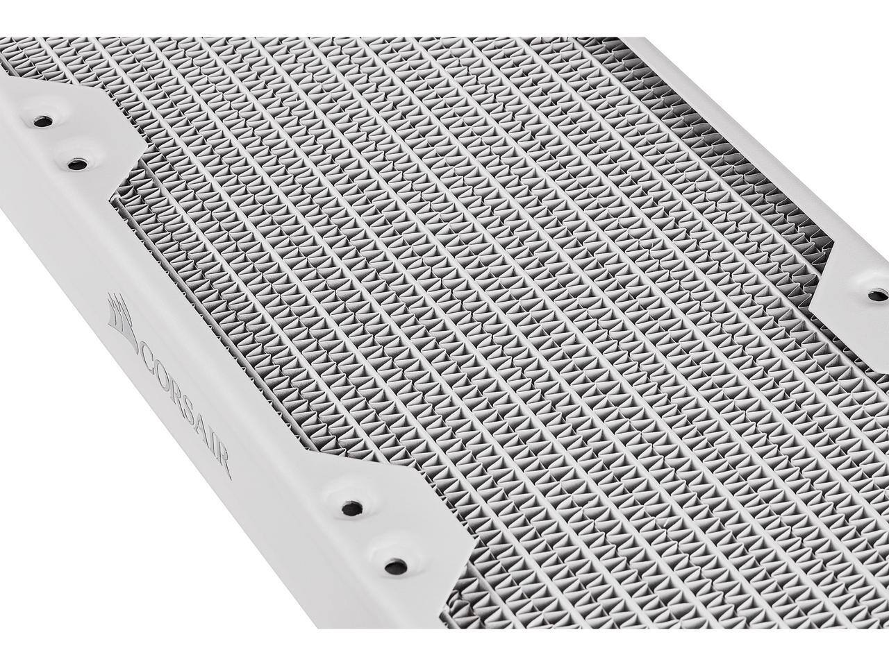 Alt View 8. CORSAIR - CORSAIR Hydro X Series XR5 240mm Water Cooling Radiator - White - White.