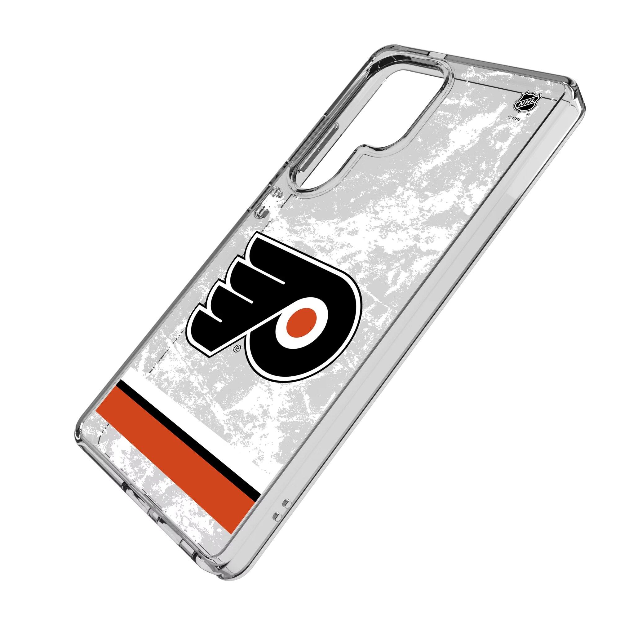 Alt View 1. Keyscaper - Philadelphia Flyers Galaxy Stripe Clear Ice Case - S25 Ultra - Multicolor.