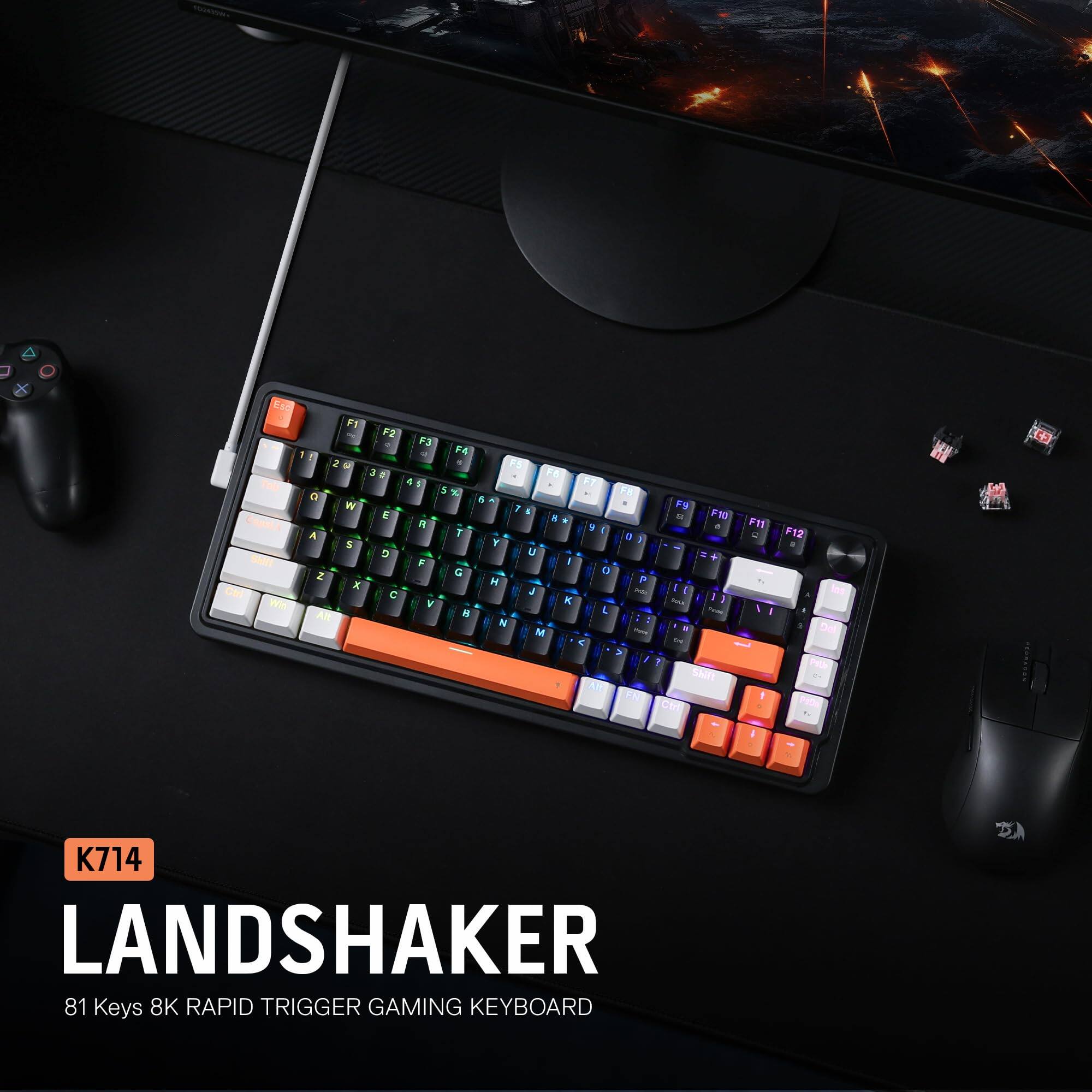 K714 LANDSHAKER  
81 Keys 8K Rapid Trigger Gaming Keyboard