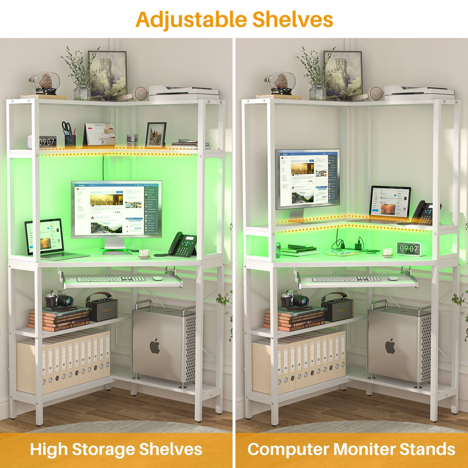 Adjustable Shelves

High Storage Shelves

Computer Monitor Stands