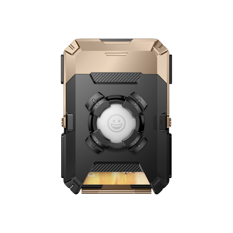 Angle. SUPCASE - MagSafe Wallet with AirTag Holder - 5-Card Storage, RFID Blocking, and Strong Magnetic Lock - Desert.