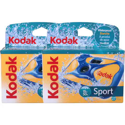 Kodak
Waterproof
Etanche
A prueba de agua
15m
Sport
15m 50ft
27 Exp Poses