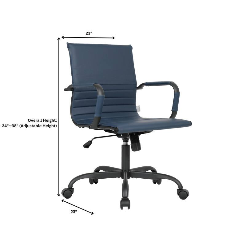 23" Overall Height: 34"--38" (Adjustable Height) 23"