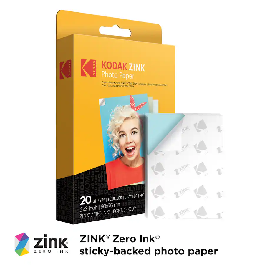 Digital Paper Kodak Smile+ 10MP Digital Instant Print Camera, Zink Photo Paper & Case ...