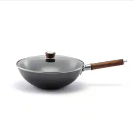 ZWILLING - Dragon 12-inch Carbon Steel Wok with Lid - Black