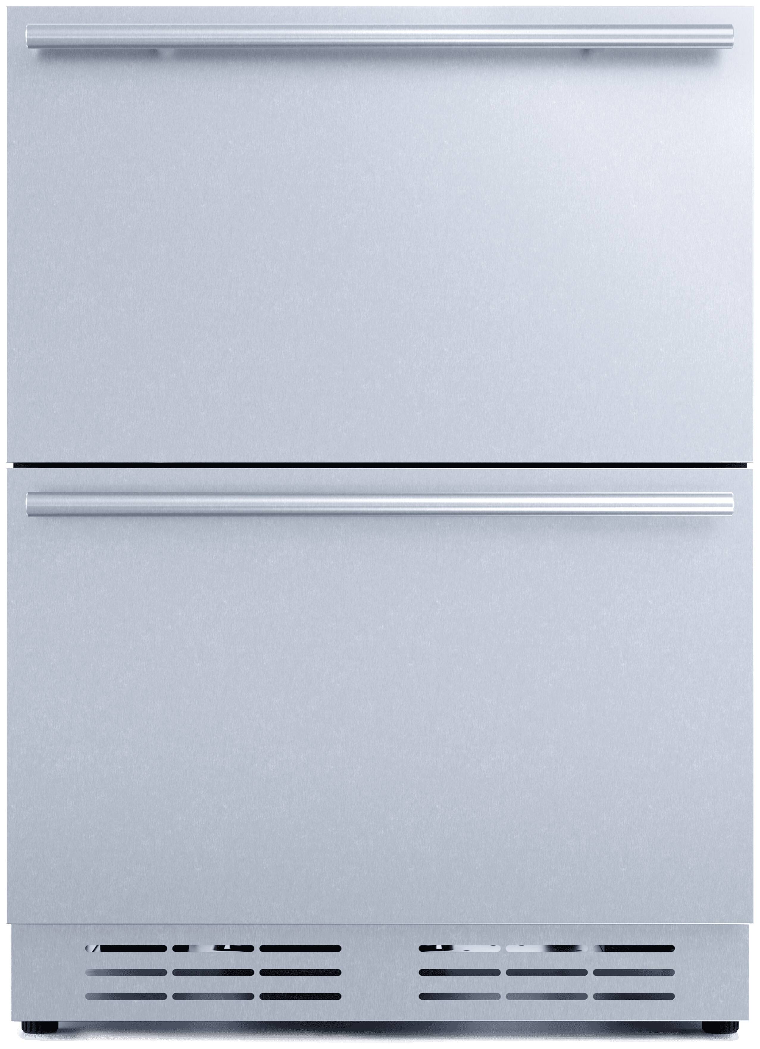 Front. Elica - Elica Riserva 24 in. Stainless Steel Beverage Drawer - Stainless Steel.
