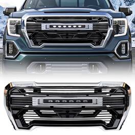 AMERICAN MODIFIED - Grille w/Lights for 2019-2021 GMC Sierra 1500 Base, SLE, & SLT - Chrome