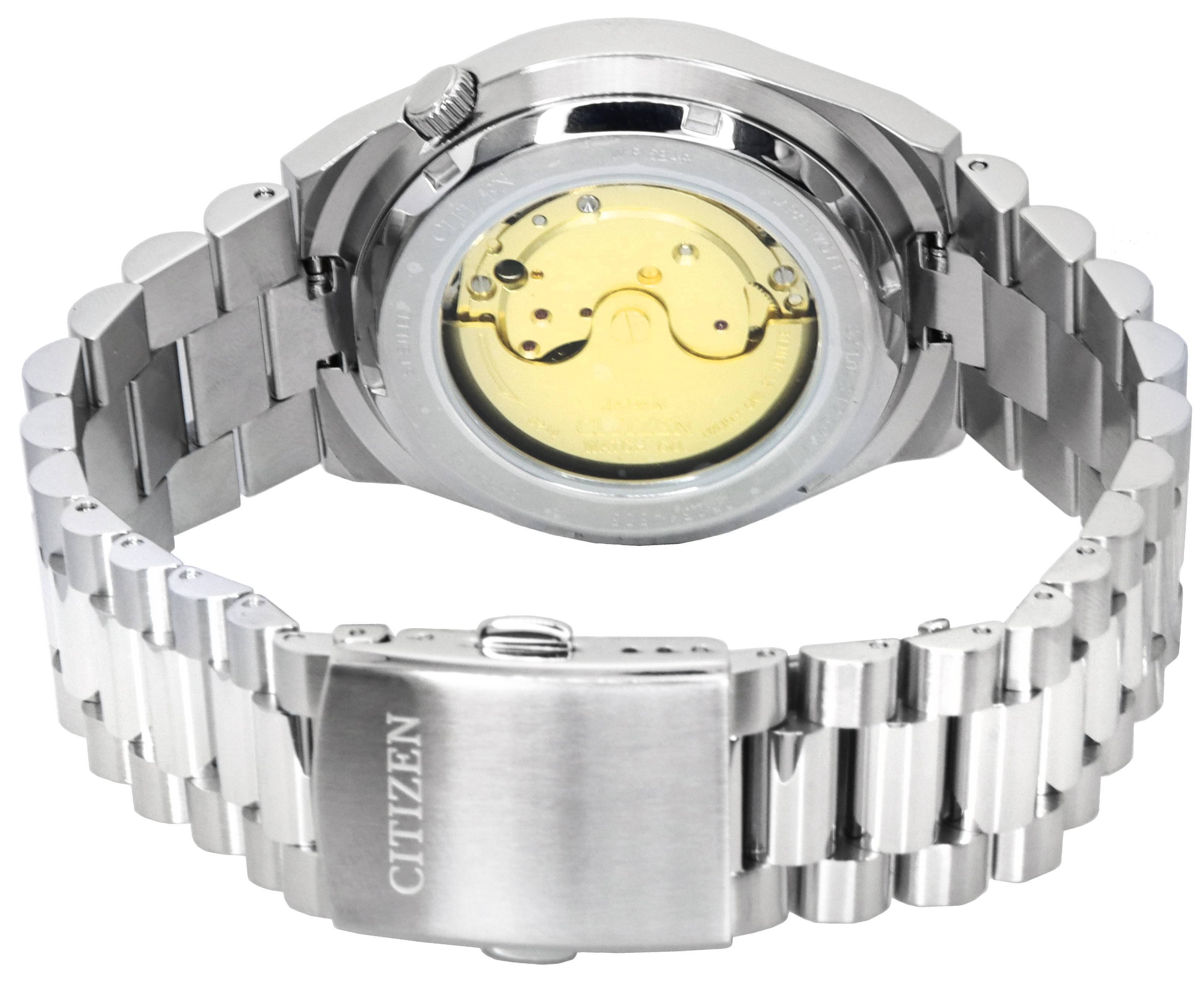 Left. Citizen - Tsuyosa Stainless Steel Yellow Dial Automatic NJ0150-81Z Men's Watch - Yellow.