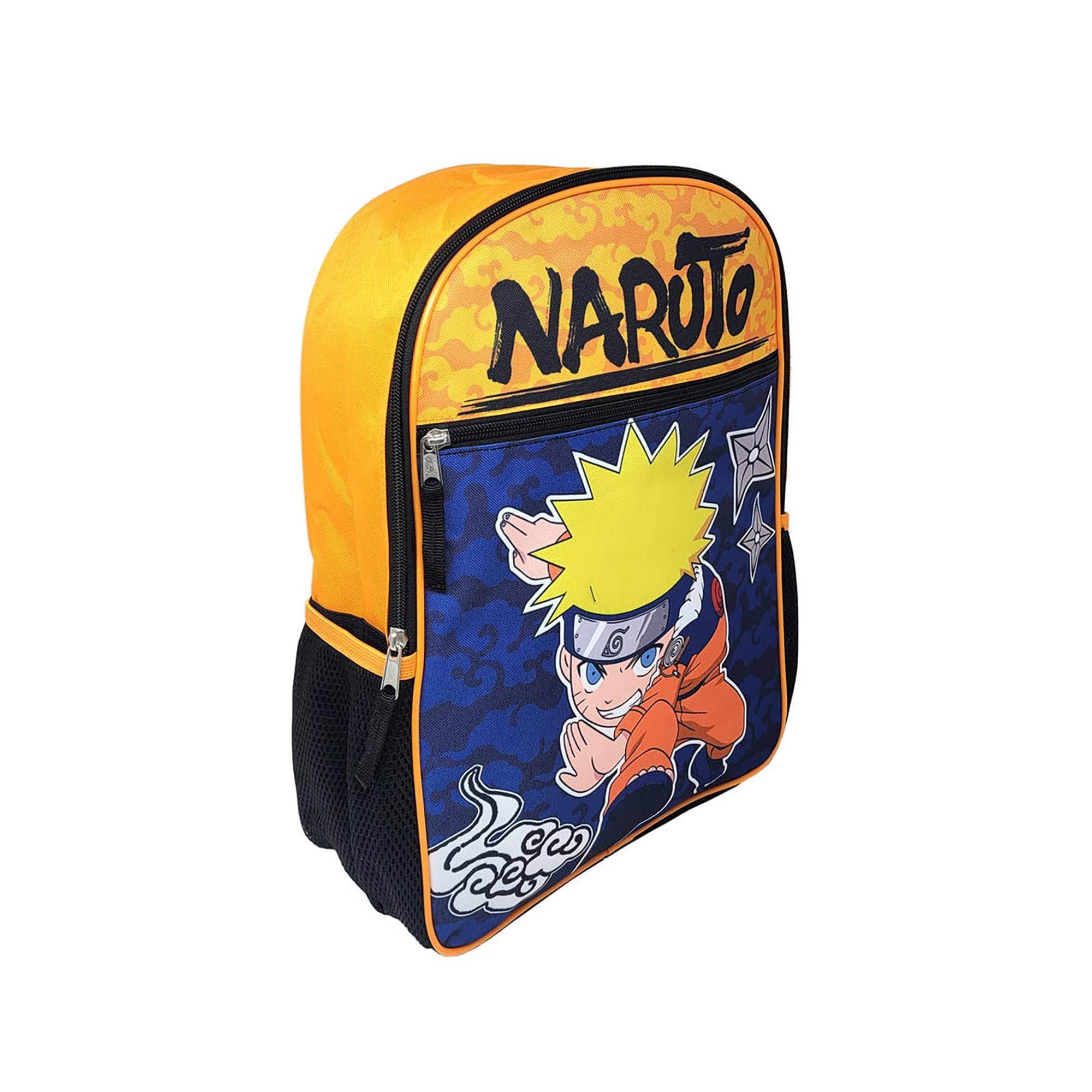 Front. Bioworld - Naruto Uzumaki 16 Inch Kids Backpack - Yellow.