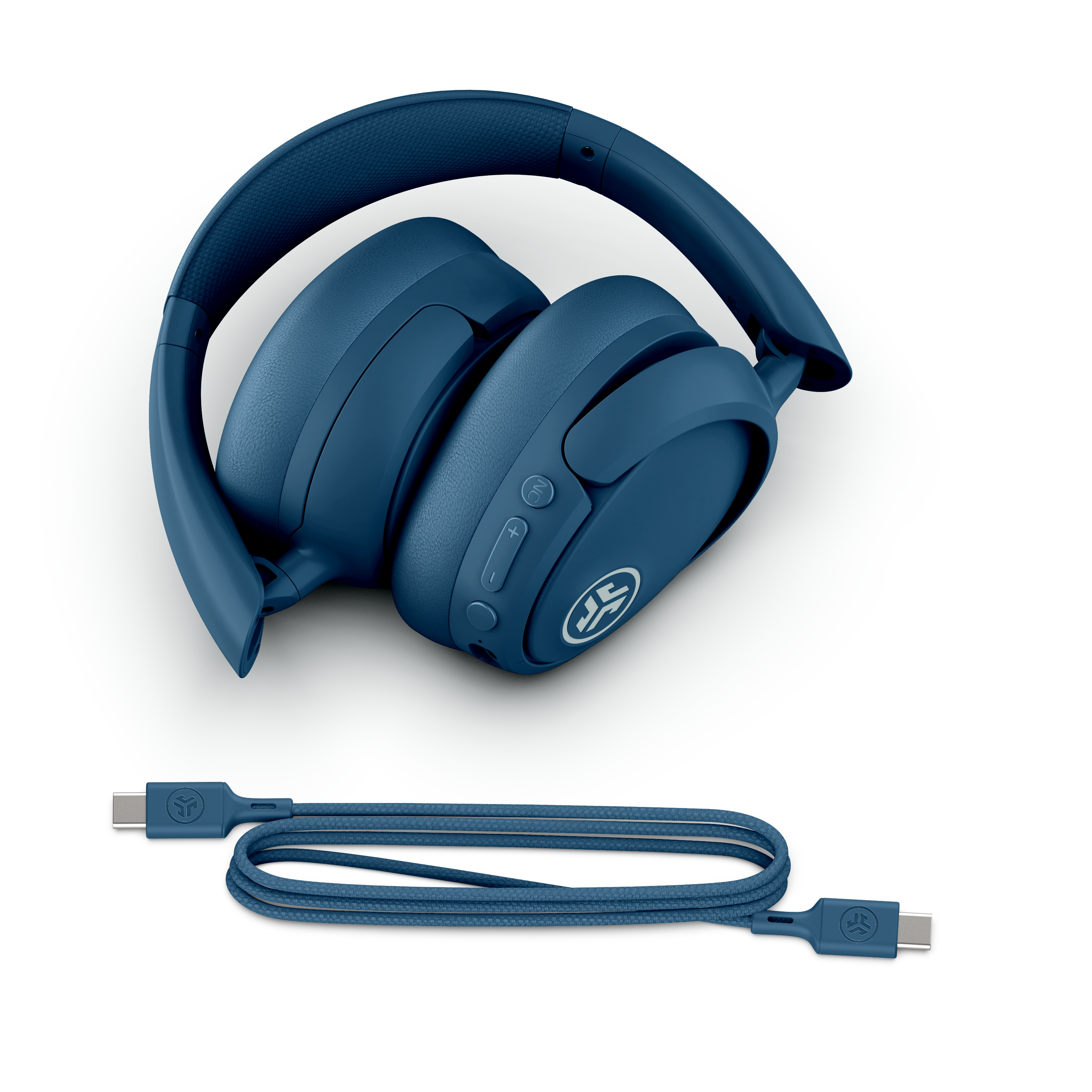 Alt View 1. JLab - JBuds Lux ANC Wireless Bluetooth Over-Ear Headphones with Active Noise Cancelling, Spatial Audio & 70+ Hour Battery - Navy.