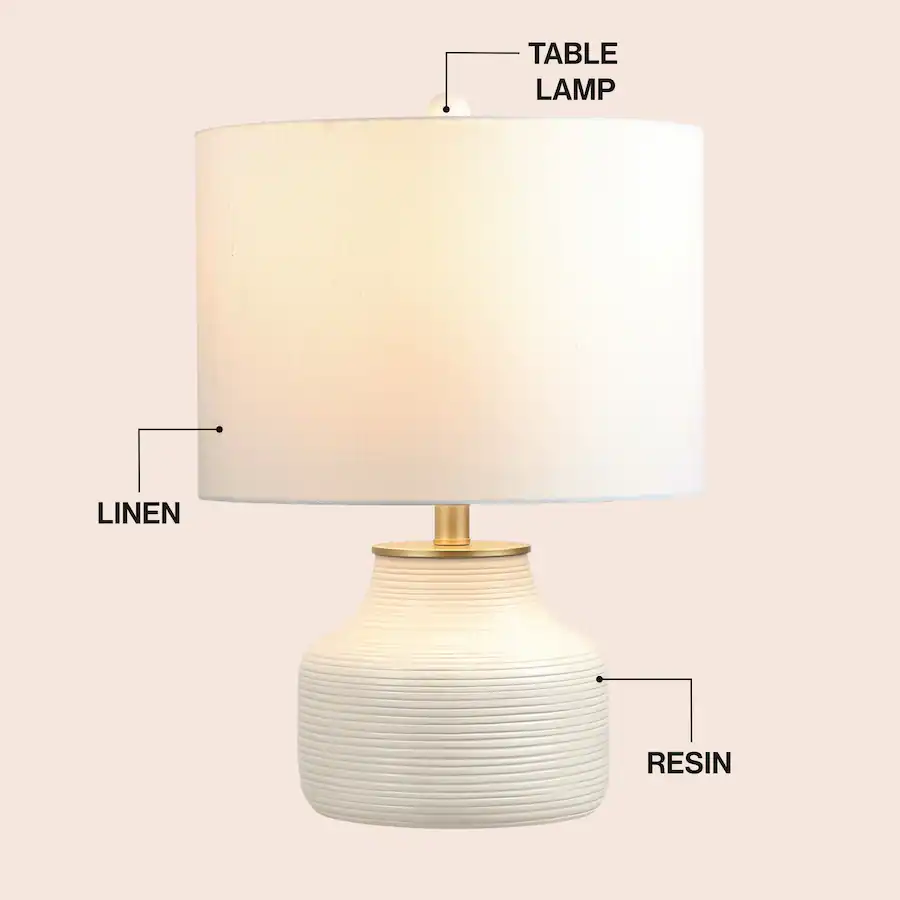 Jonathan Y Malone 20 in. Modern Transitional Ribbed Tapered Ginger Jar ...