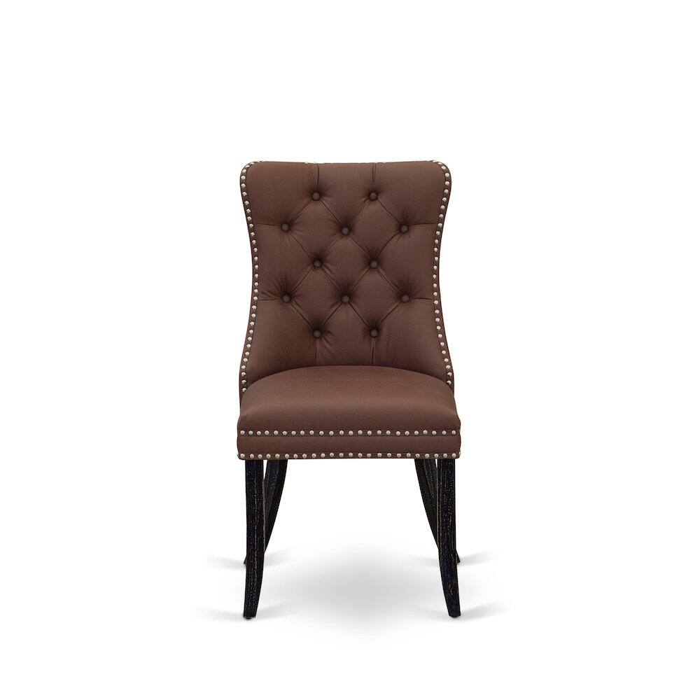 Alt View 1. East West Furniture - Parson Dining Chairs - Black.