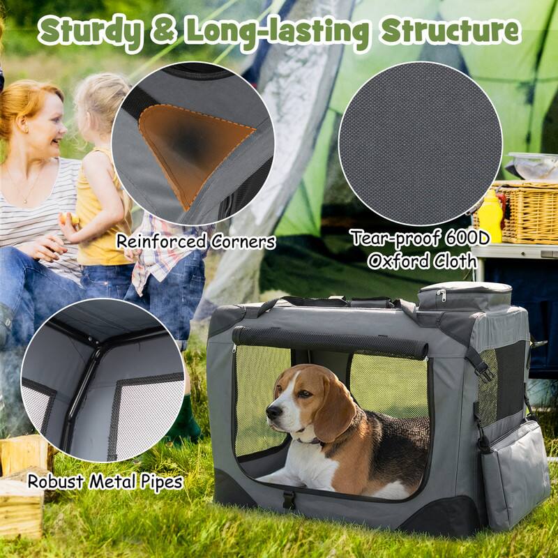 Sturdy & Long-lasting Structure  
Reinforced Corners  
Tear-proof 600D Oxford Cloth  
Robust Metal Pipes