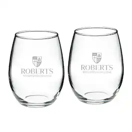Jardine - Roberts Wesleyan Redhawks 21oz. Two-Piece Stemless Wine Glass Set - Multicolor