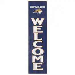 Jardine - Montana State Bobcats 12'' x 48'' Welcome Outdoor Leaner - Navy