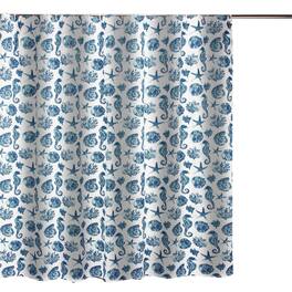 Greenland Home Fashions - Pebble Beach Bath Shower Curtain - 72x72 - Blue