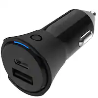 Scosche - FOUND IT - 32W USB-C/ USB-A Charger & Find My Device compatible with Apple & Android - Black - Front_Zoom