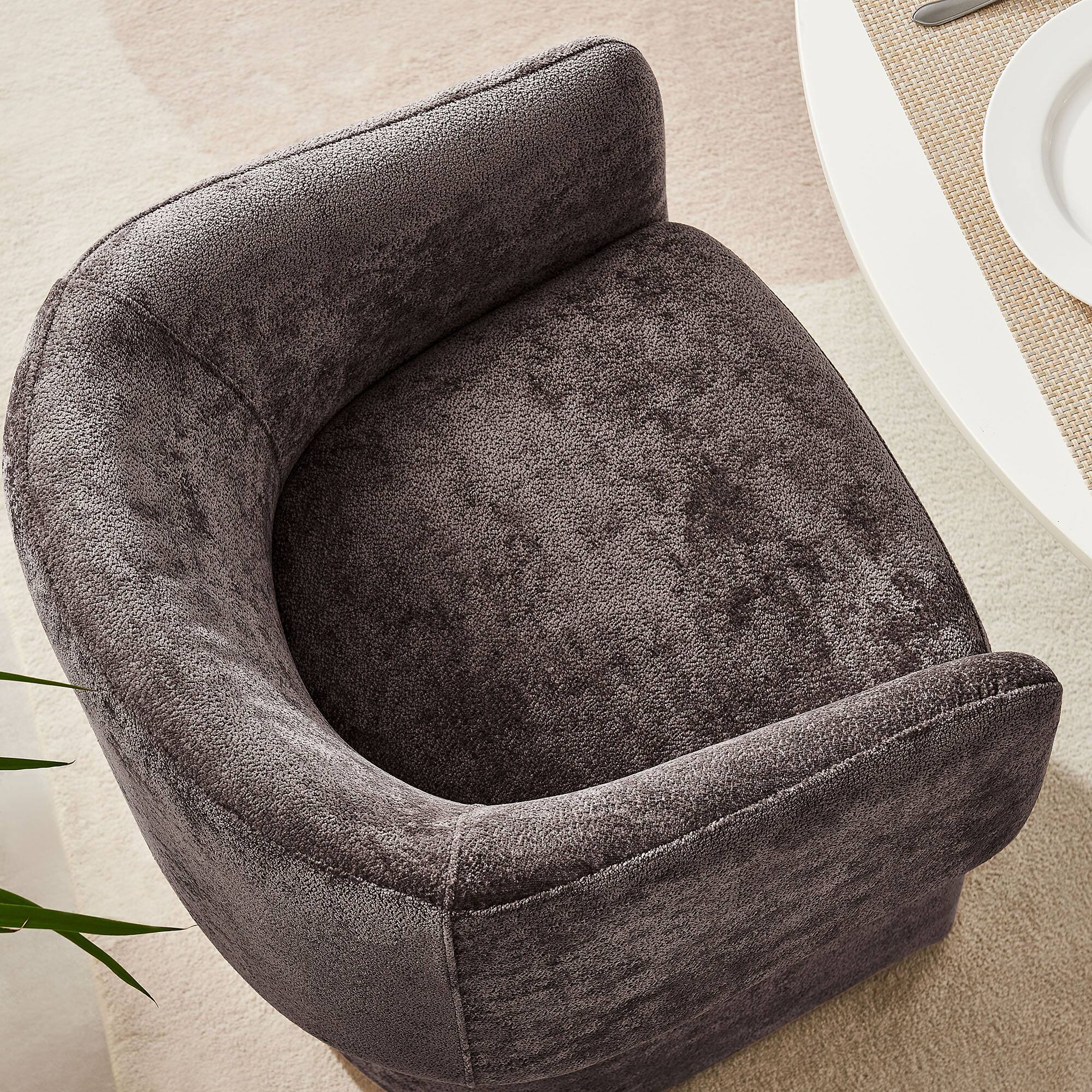 Alt View 6. Modway - Verity Barrel Back Chenille Dining Armchair by Modway - Brown.
