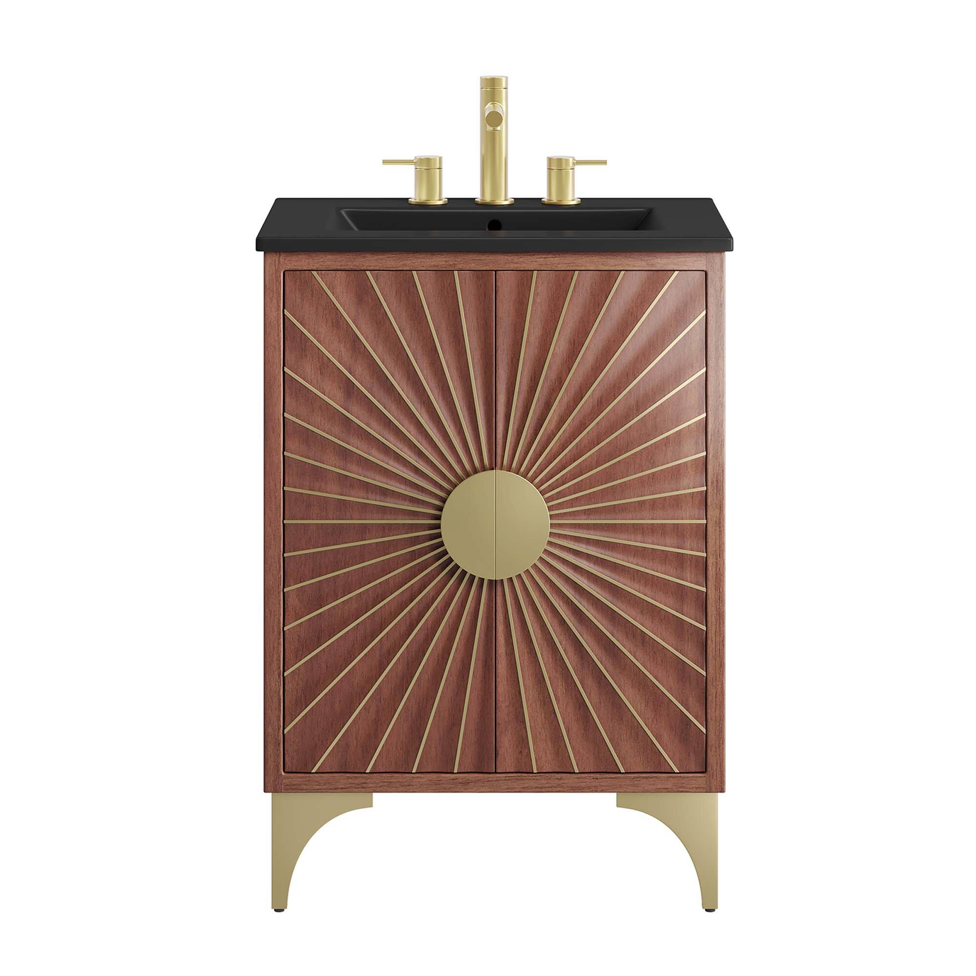 Alt View 4. Modway - Daylight Bathroom Vanity Basin Included by Modway - Black Walnut.