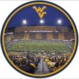 WinCraft - West Virginia Mountaineers Round 500-Piece Puzzle - Multicolor