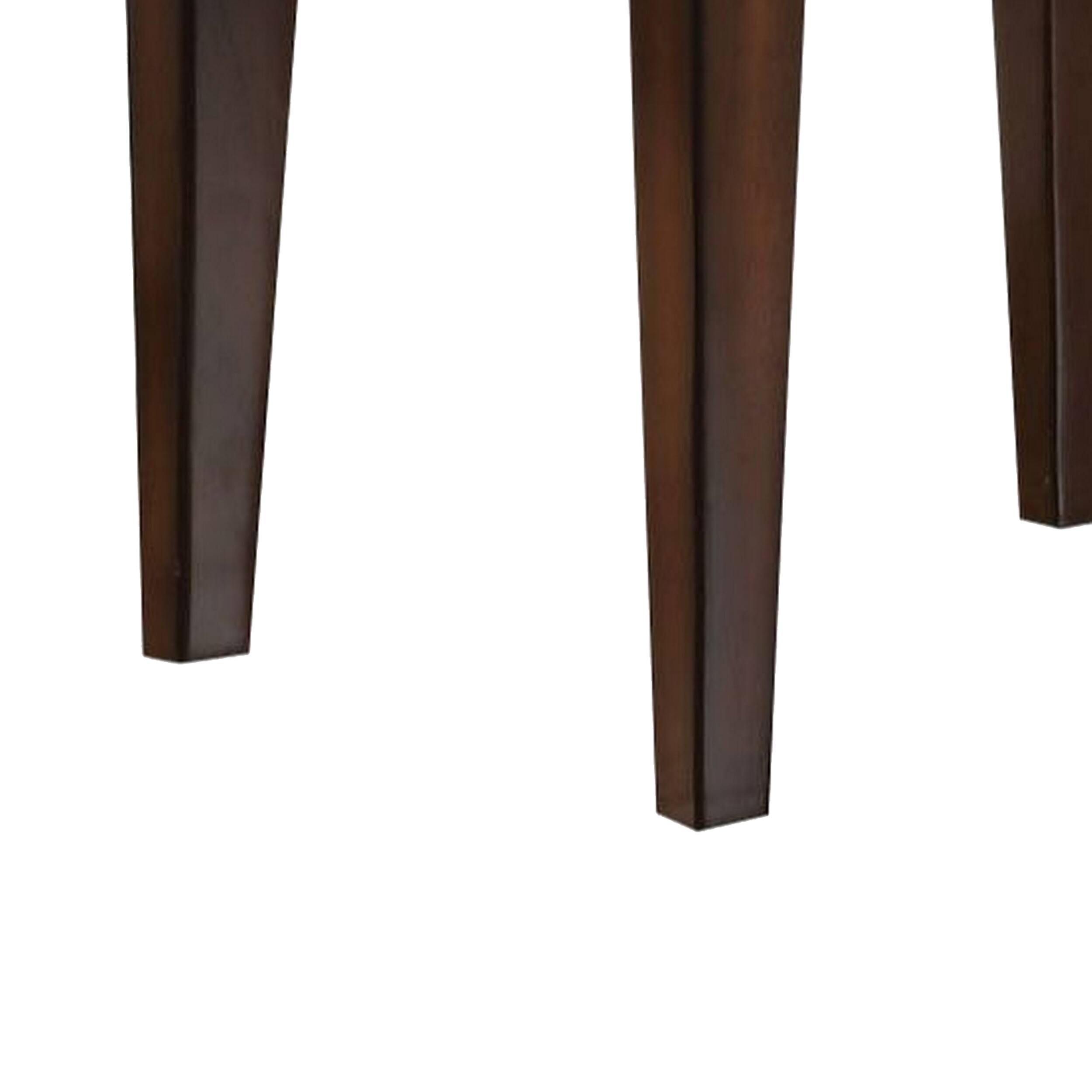 Alt View 3. Manhattan Lane - Wooden End table with Beveled Tapered Legs - Brown.