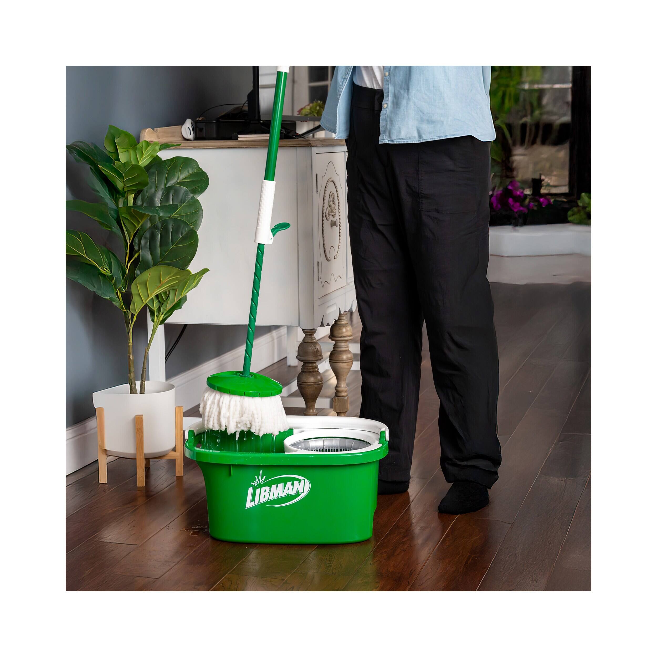 Alt View 3. Libman - Libman Tornado Microfiber Spin Mop & Bucket, Green/White (1283001) - Green/White.