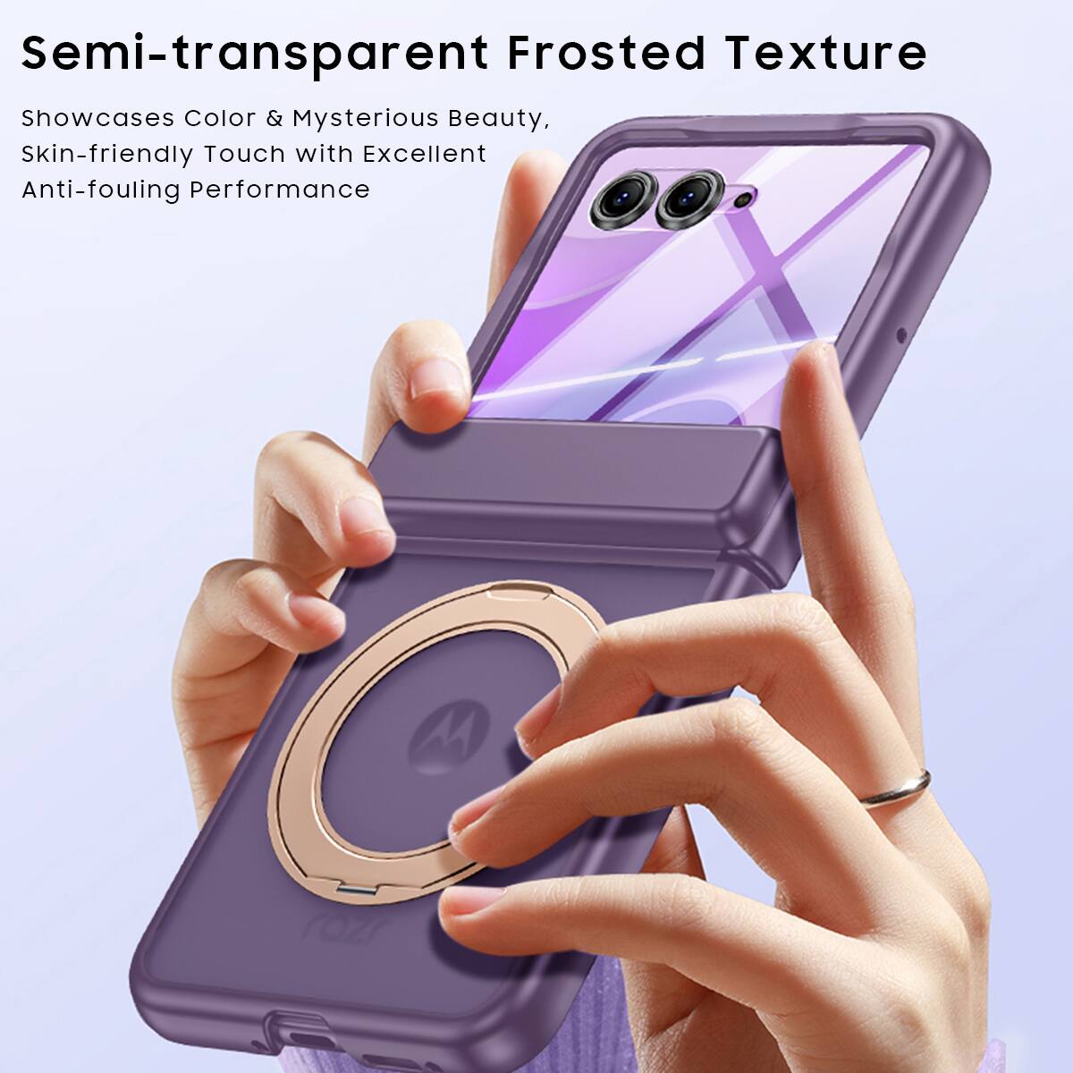 Semi-transparent Frosted Texture showcases Color & Mysterious Beauty, Skin-friendly Touch with Excellent Anti-fouling Performance