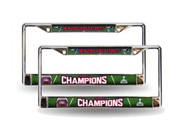 Rico Industries - New England Football Patriots Super Bowl 49 Champs Chrome (Set of 2) License Plate Frame - Multi