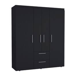 TuHome - Bariloche 4-Door Armoire MDF - Black