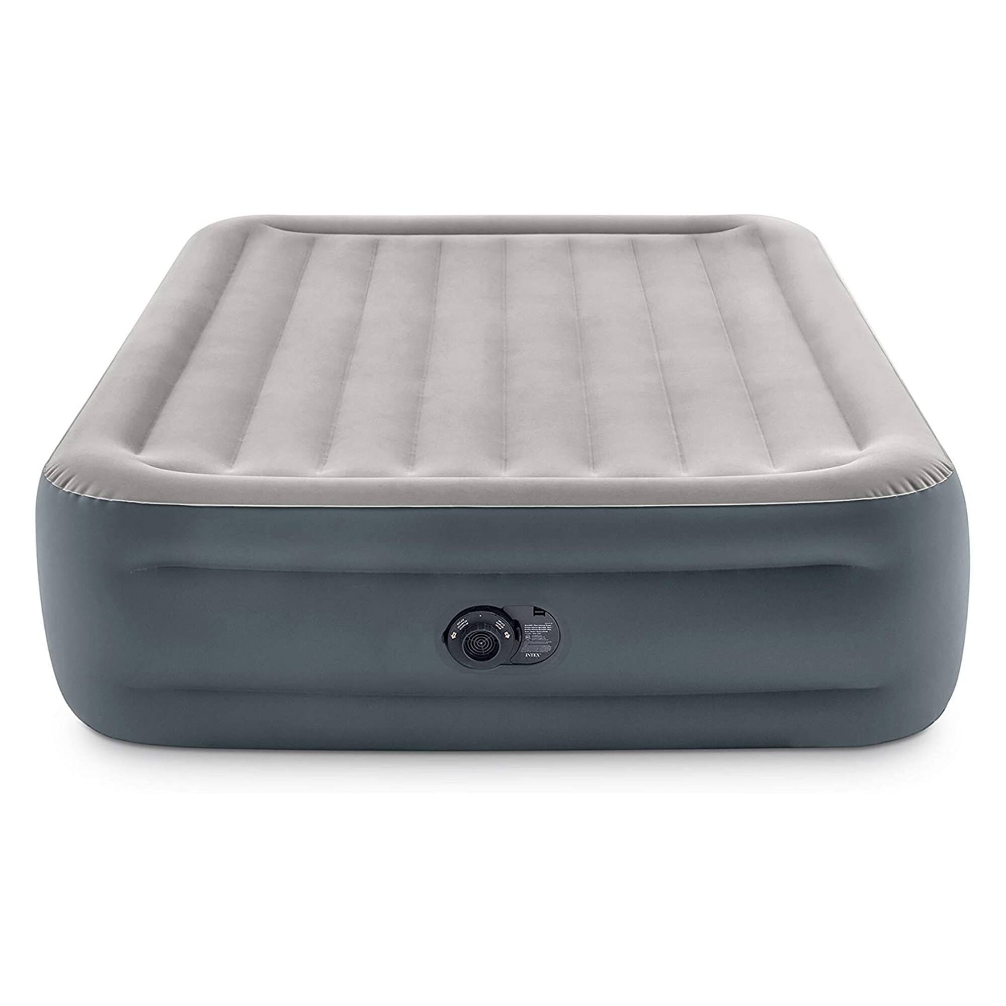 Alt View 7. Intex - Intex Dura Beam Essential Rest Blow Up Queen Mattress Air Bed with Built In Pump - Gray.