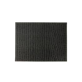 Frieling - Davanti by Crocodile Placemats Set of 6, Rectangular 16.5 x 12.5 Inch Indoor Outdoor Table Placemats – - Black