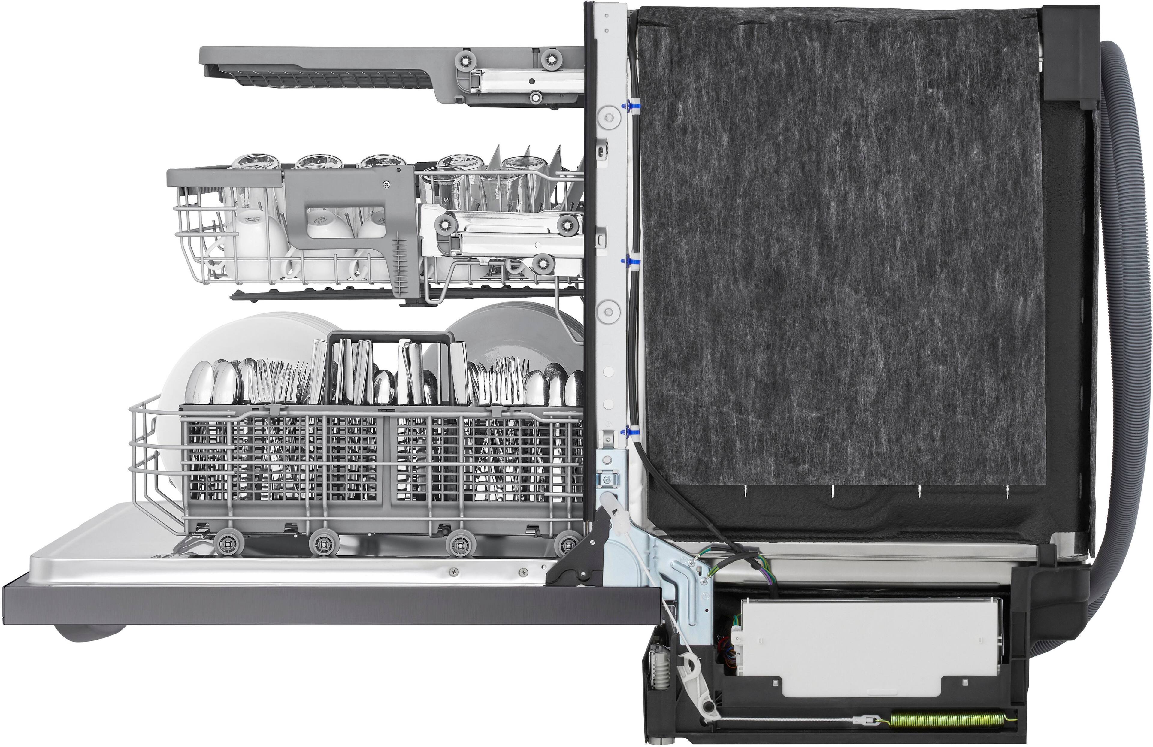 Alt View 21. LG - 24" Top Control Smart Built-in Stainless Steel Tub Dishwasher with 3rd Rack, QuadWash Pro and 46dB - PrintProof Black Stainless Steel.