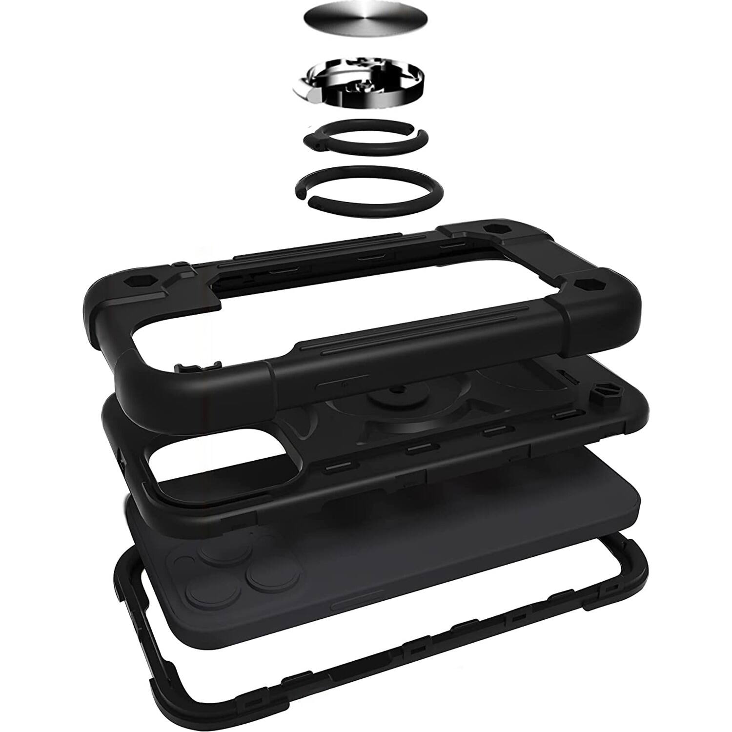 Alt View 13. SaharaCase - DualShock Case for Apple iPhone 14 Plus - Black.