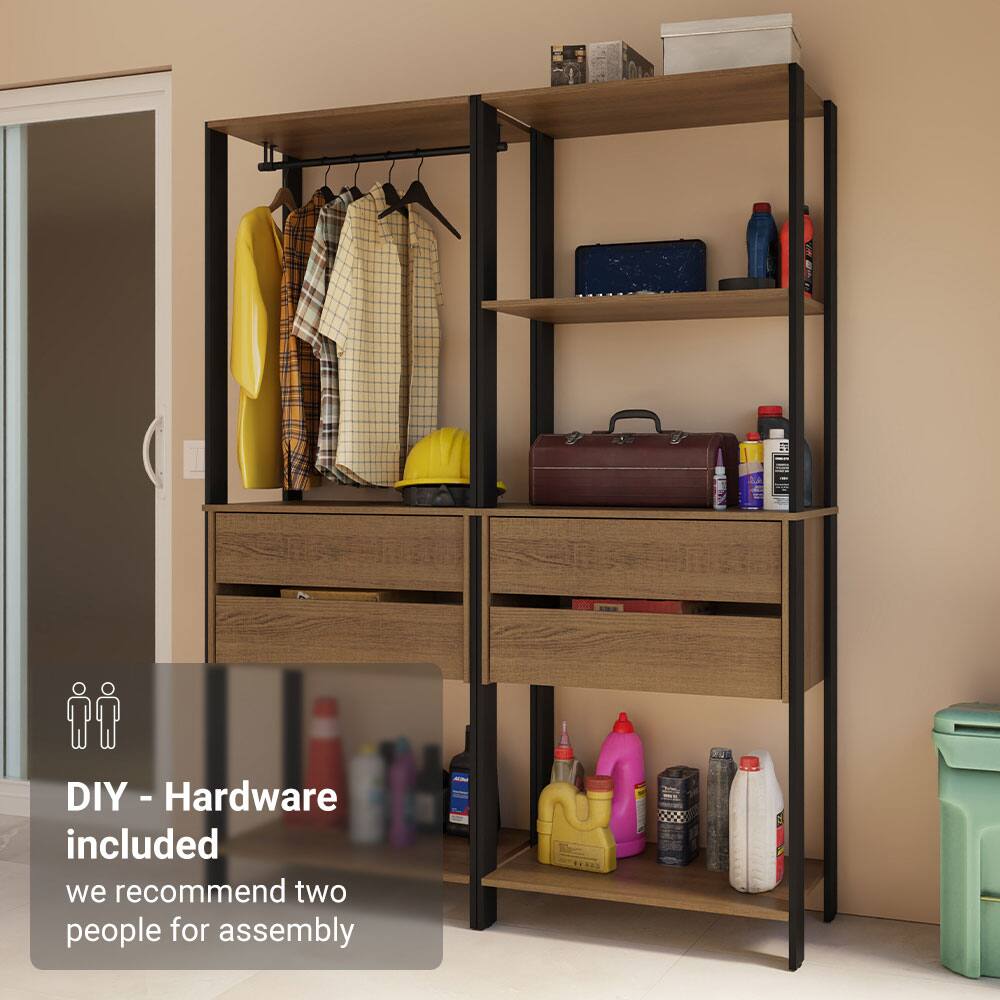 DIY - Hardware included  
we recommend two people for assembly