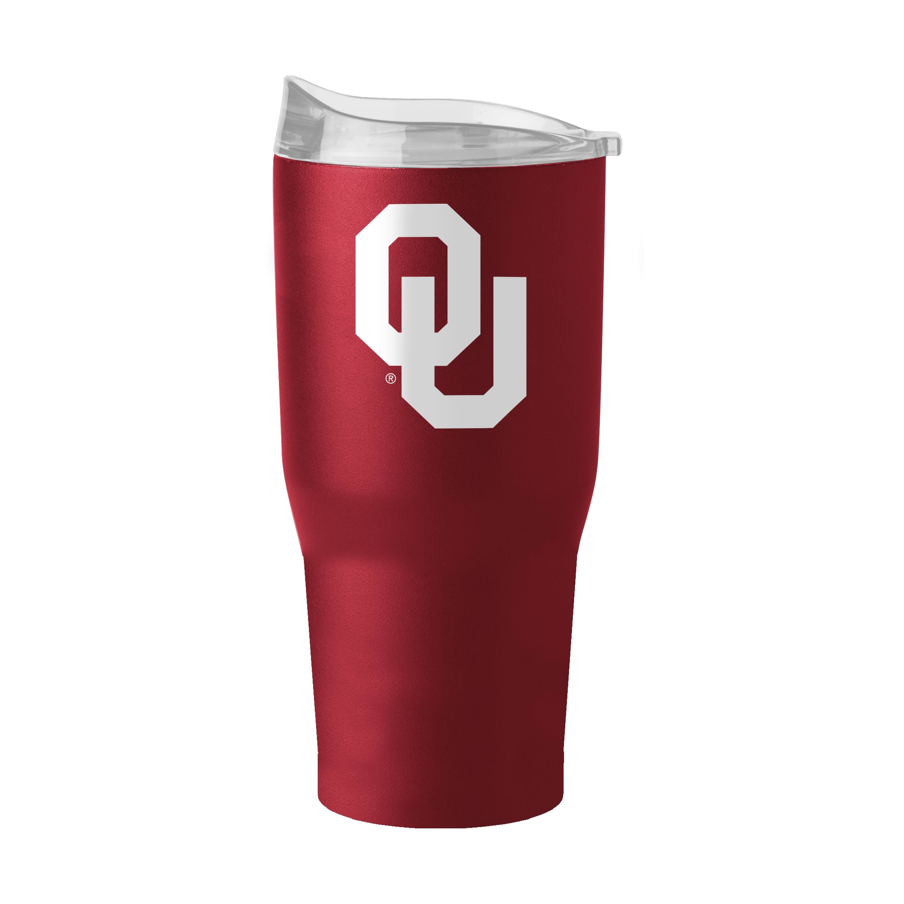 Front. Logo Brands - Oklahoma Sooners 30oz. Flipside Powder Coat Tumbler - Multicolor.