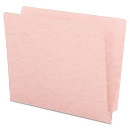Smead Manufacturing - Shelf-Master Reinforced End Tab Colored Folders, Straight Tabs, Letter Size, 0.75" Expansion, Pink, 100/Box